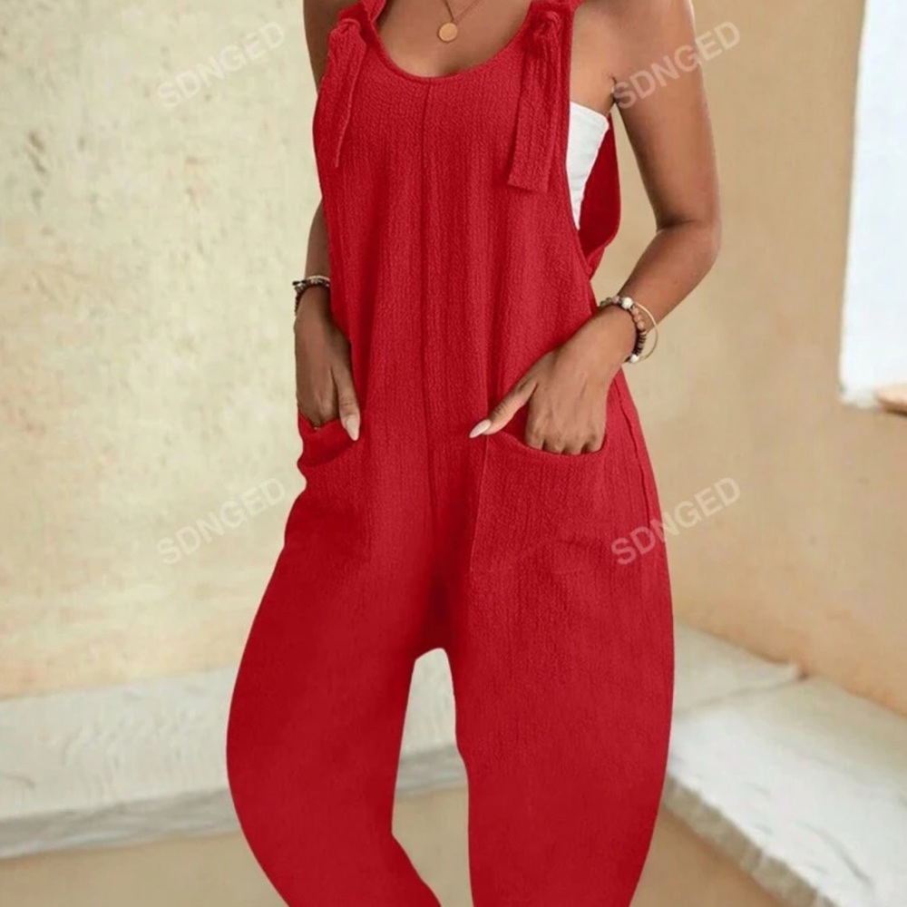 SHEIN Vibrant Red Jumpsuit